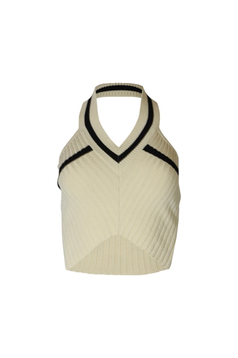 Top halter em malha