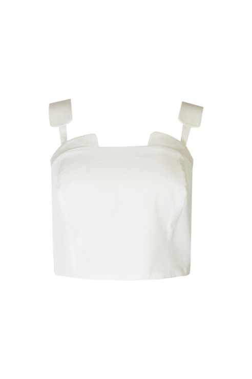 Top cropped de alças