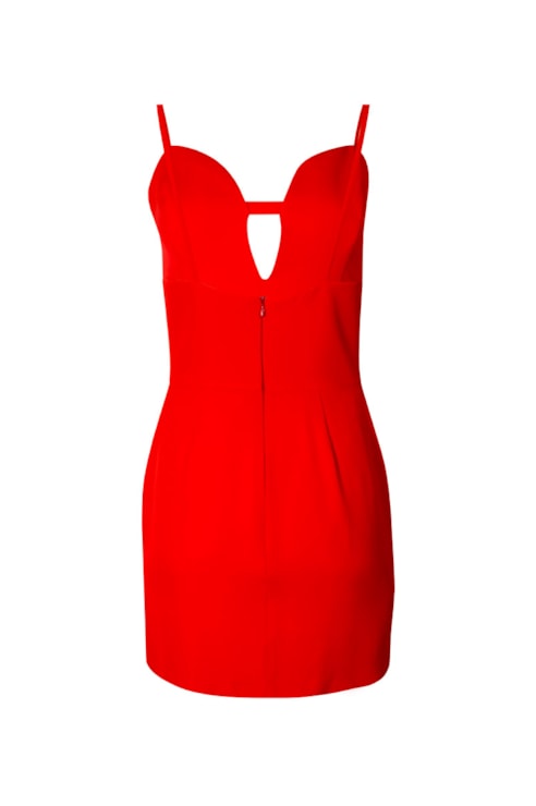 Vestido curto decote pronunciado