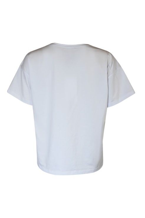 T-shirt corações bordados