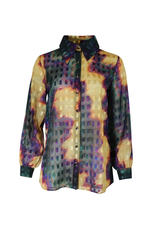 Camisa estampada tipo chiffon