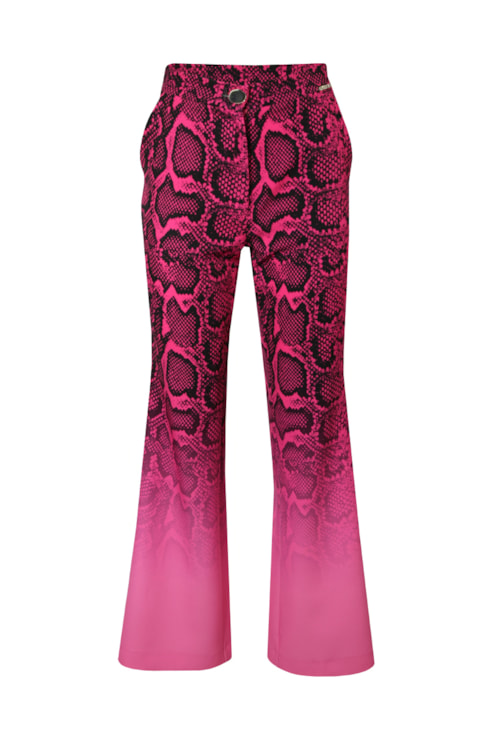 Calças BootCut estampado animal