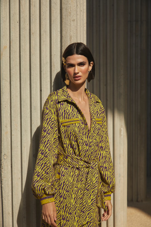Casaco jacquard tipo Quimono