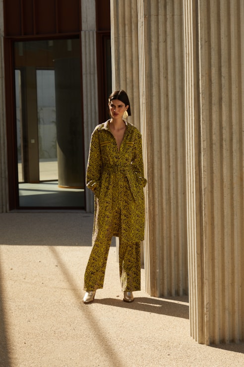 Calças jacquard