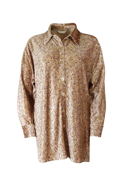 Camisa de veludo estampado