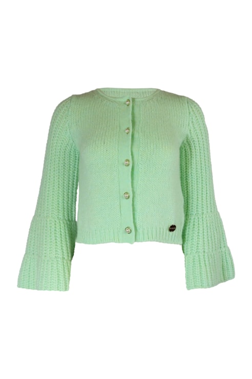  Knitted jacket with pearl buttons 