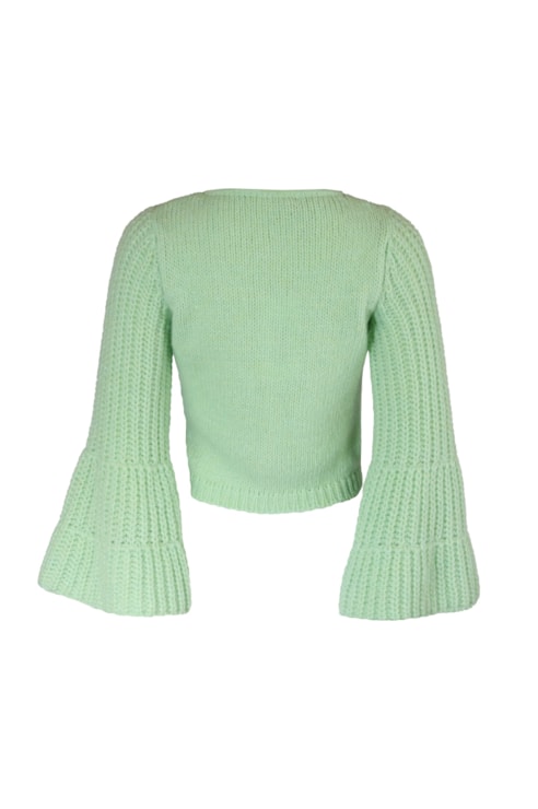  Knitted jacket with pearl buttons 