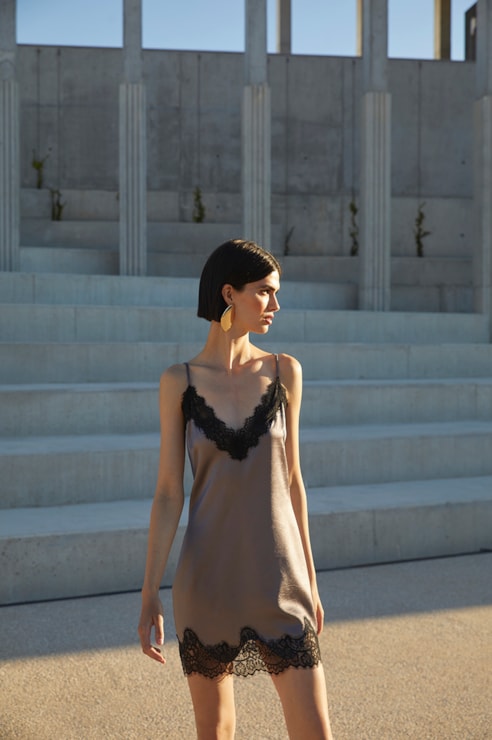 Satin lingerie dress