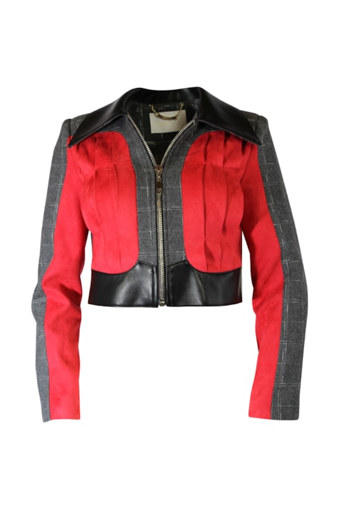 Peach skin structure jacket 