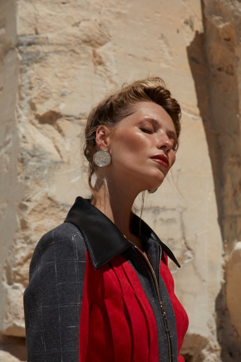 Peach skin structure jacket 