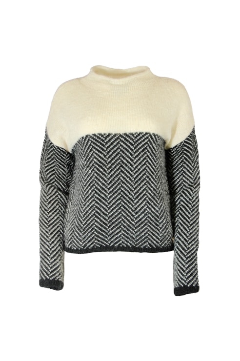 Spiked knit sweater