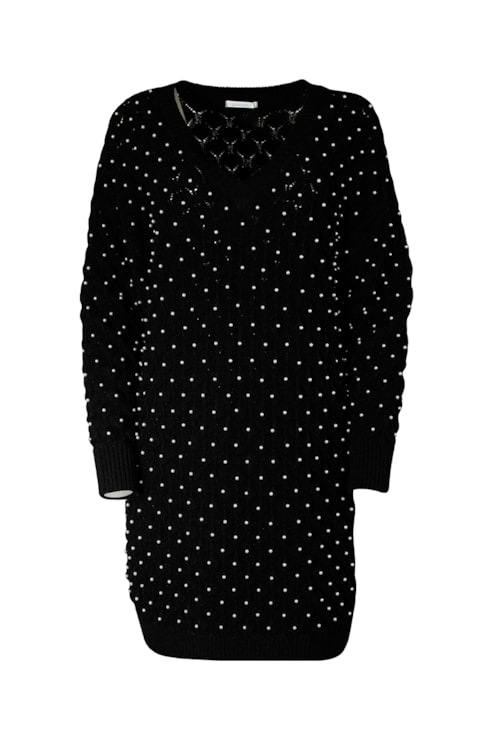 Premium SH" knitted dress with pearls
