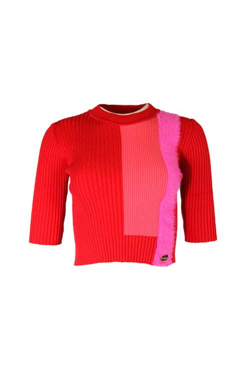 CROPPED KNIT SWEATER 