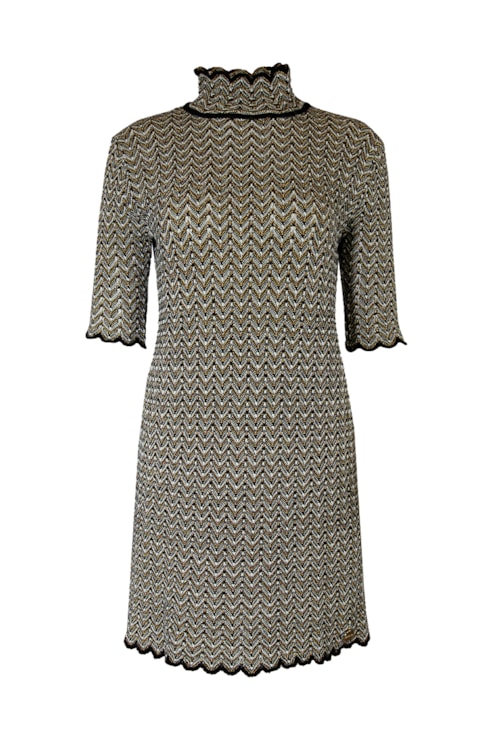 Metallic thread knit dress