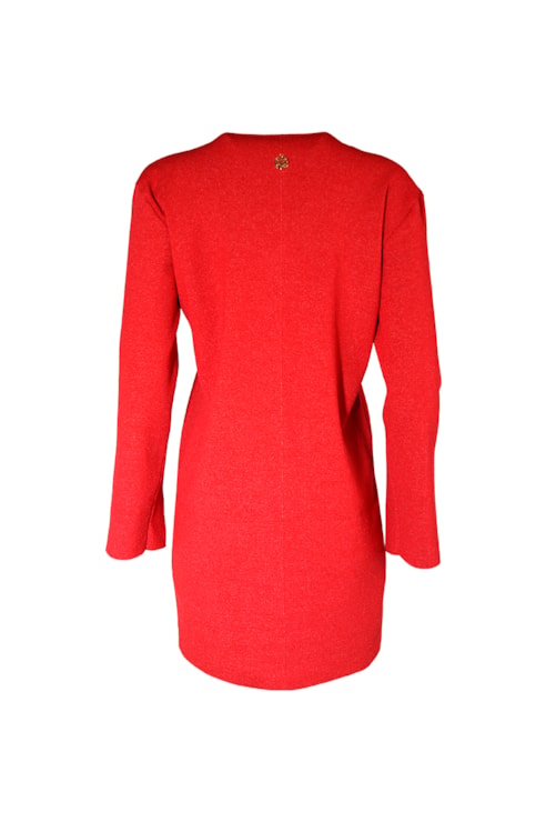 V-neck knit dress