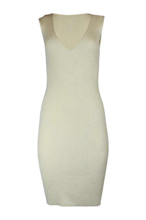 Ribbed knit midi dress