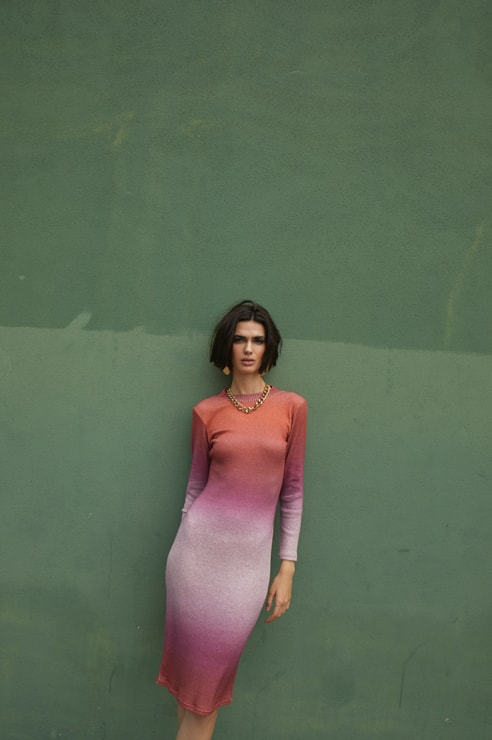 Vestido estampado em malha