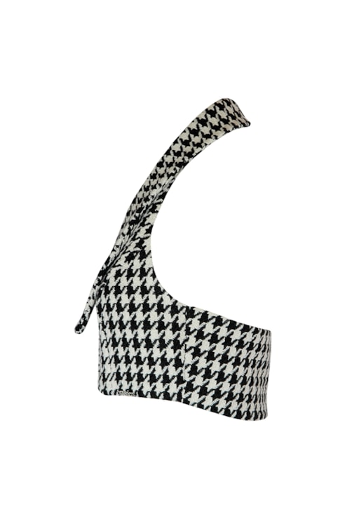 Top colete pied-de-poule