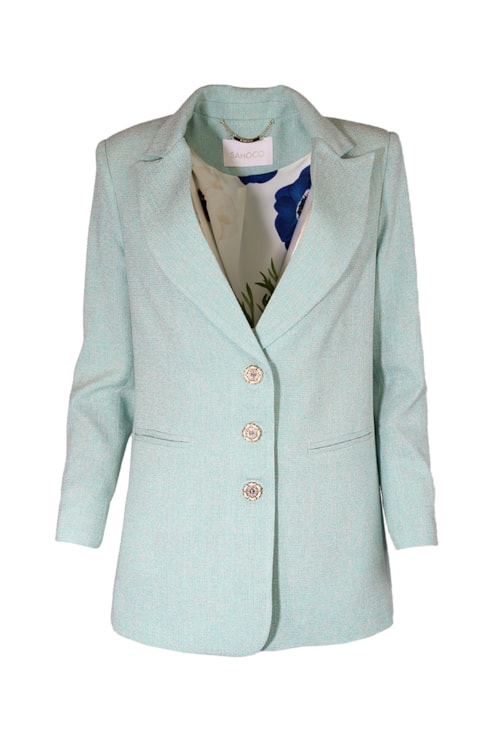 Blazer com estrutura jacquard