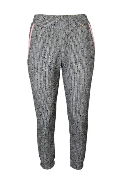 Calças jogger malha bouclé