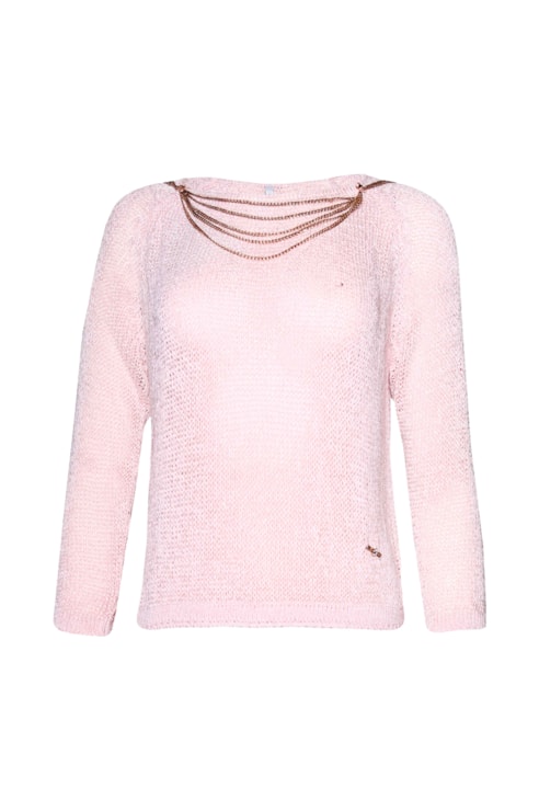 Camisola de malha com correntes