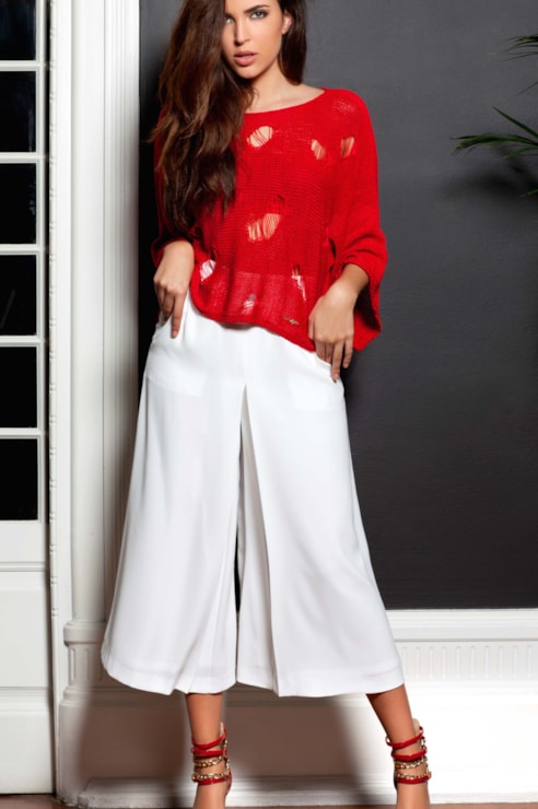 Camisola de malha com recortes