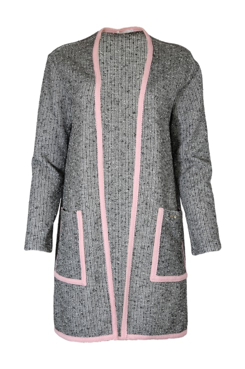 Casaco relaxed fit malha bouclé