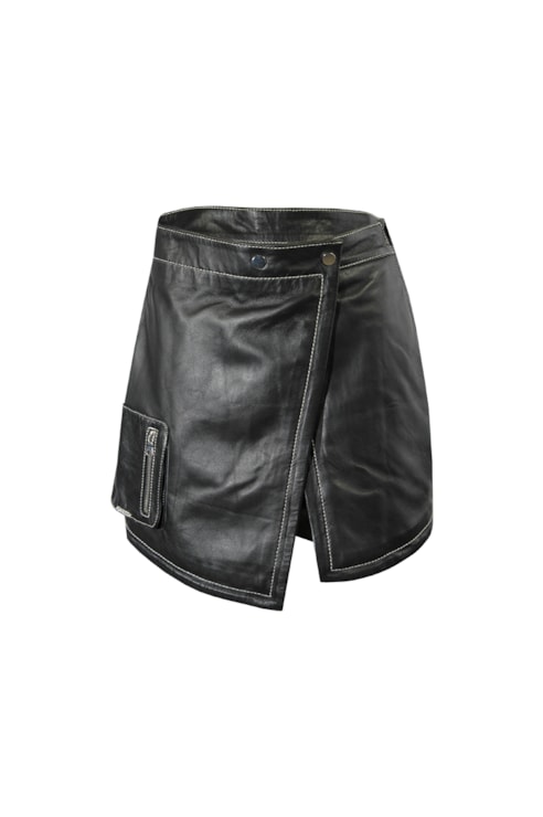 Saia-calção em pele "Leather Collection SH"