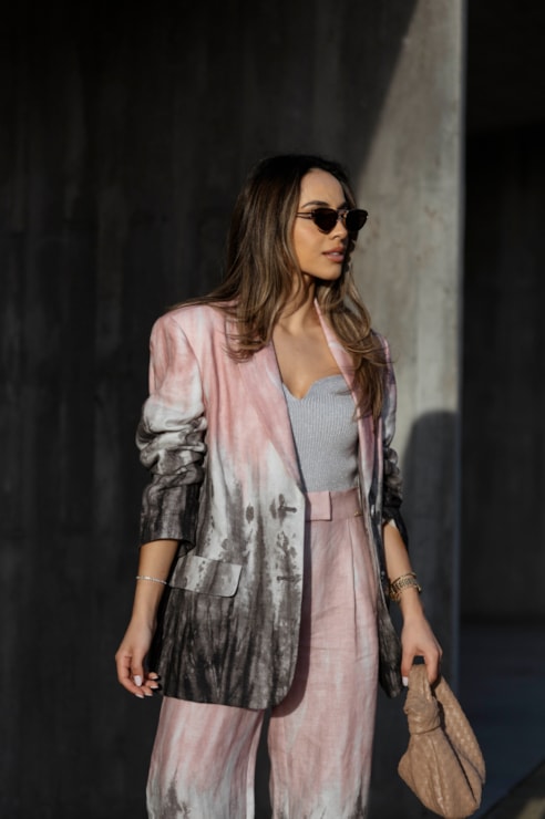 Blazer com linho Tye Dye