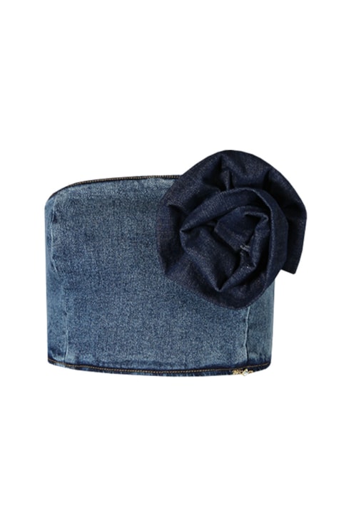Top denim flor
