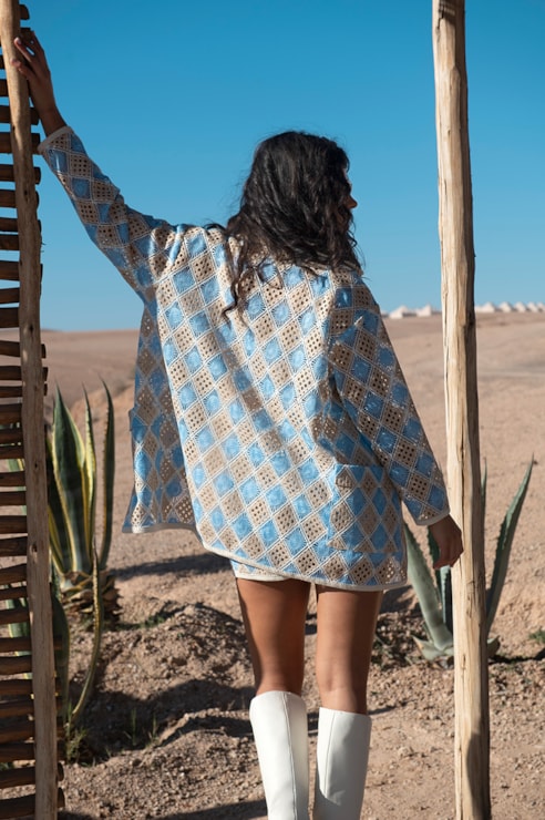 Casaco relaxed fit em crochê