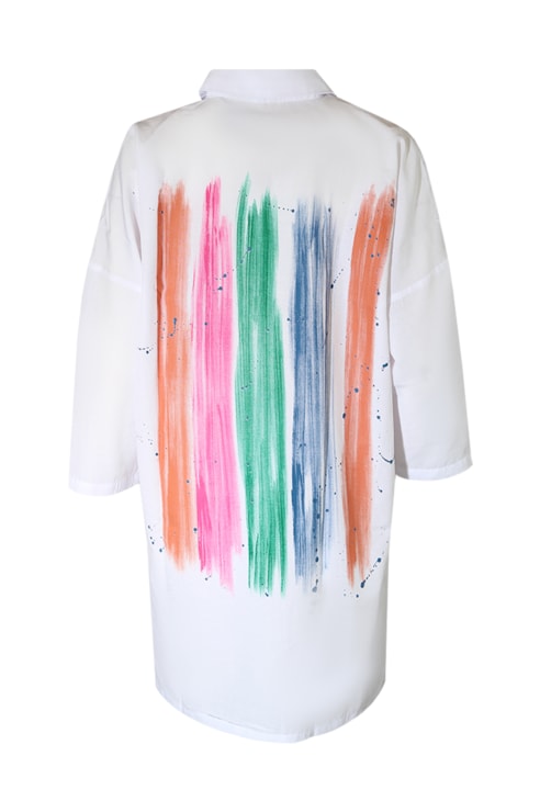 Camisa fantasia de popelina