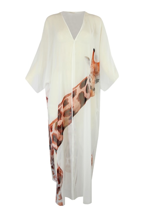 Animal print kimono