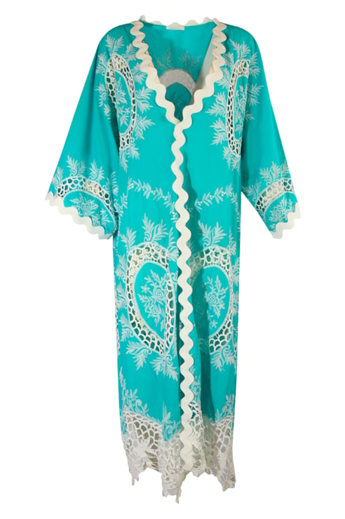 Embroidered kimono