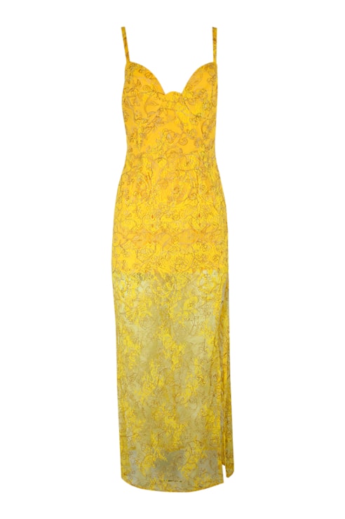 Vestido comprido rendado