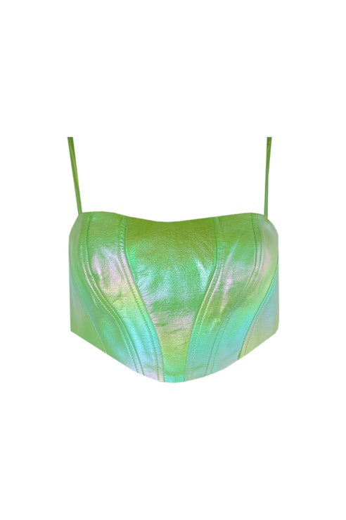 Crop top efeito pele