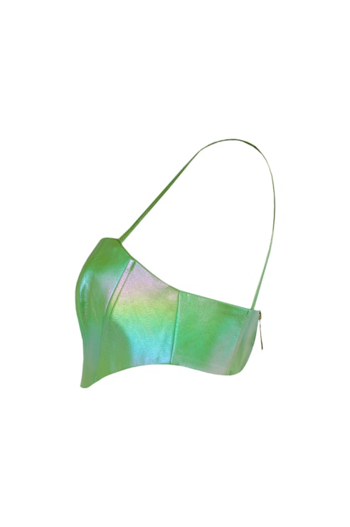 Crop top efeito pele