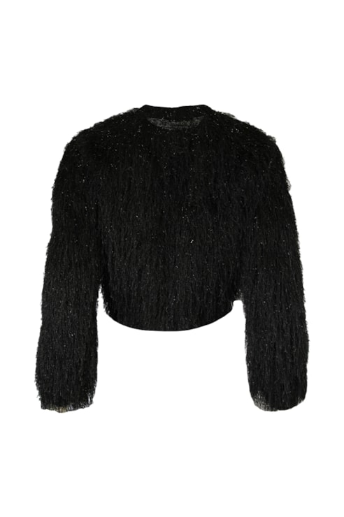 Camisola cropped franjas