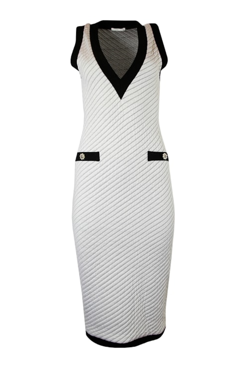 Vestido midi em malha 