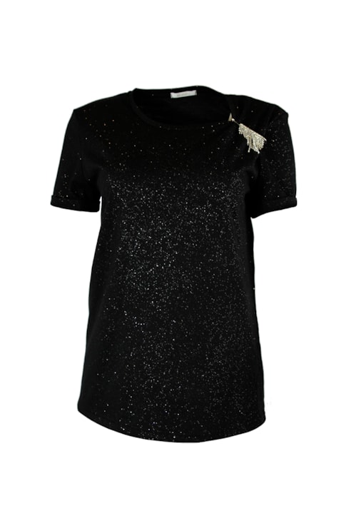 T-shirt com detalhe brilhante
