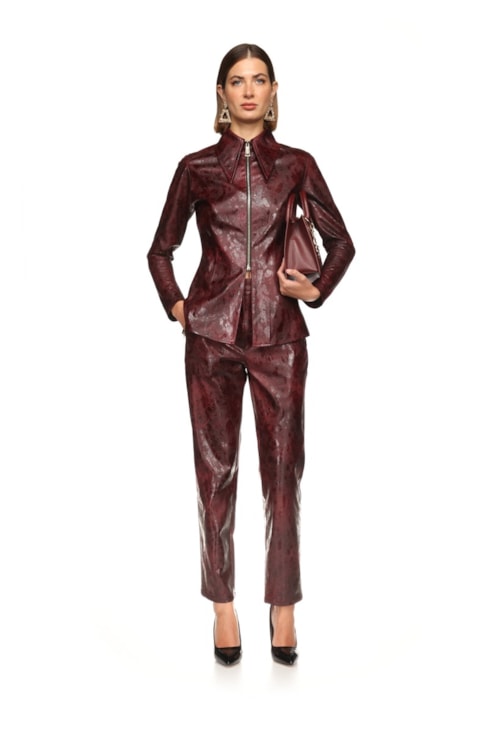 Faux Leather Trousers