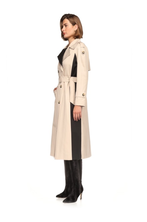Long padded trench coat