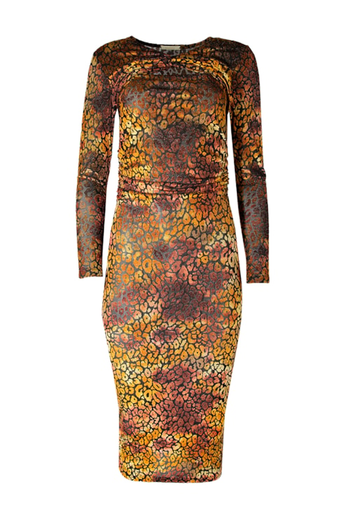 Animal print tube dress