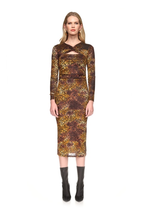 Animal print tube dress