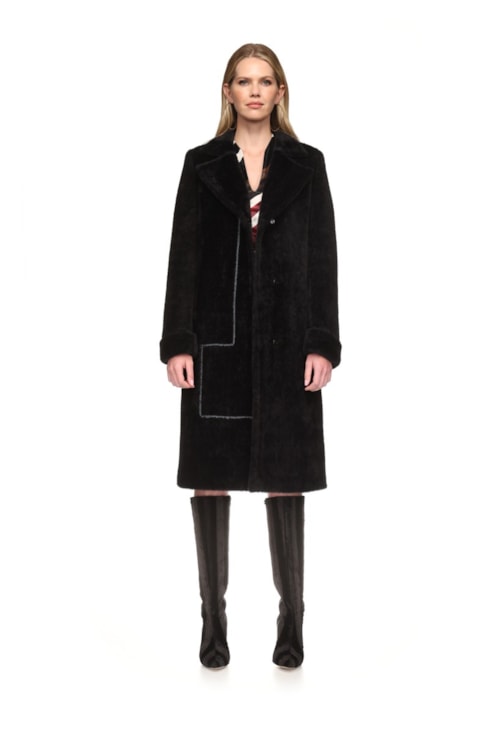 Long Coat in Faux Fur