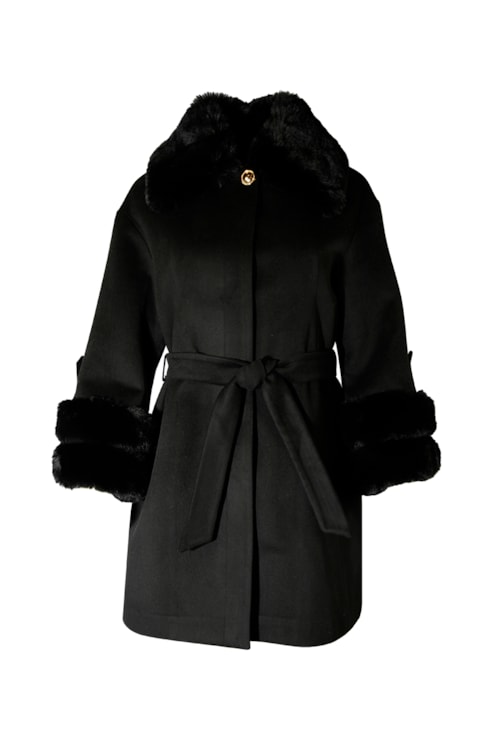 Coat with Removable Fur