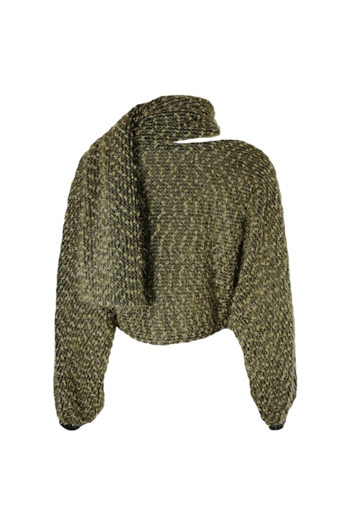 Camisola de malha com cachecol