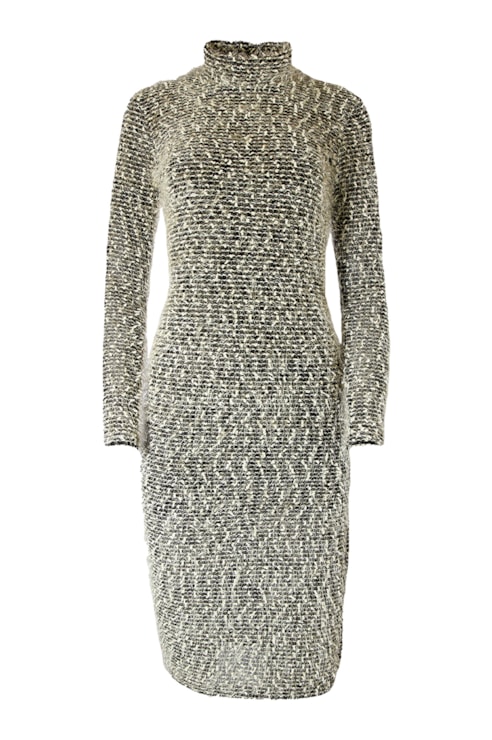 Textured knit long dress