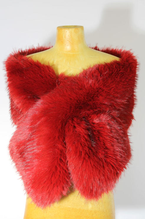 Synthetic fur stole