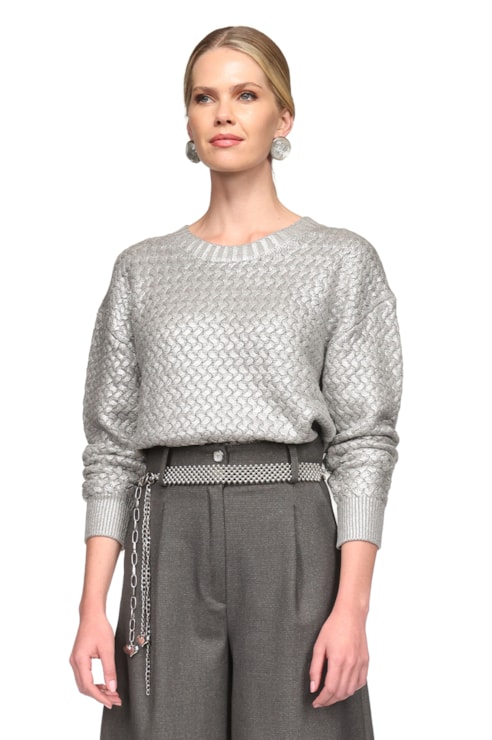 Camisola malha foil